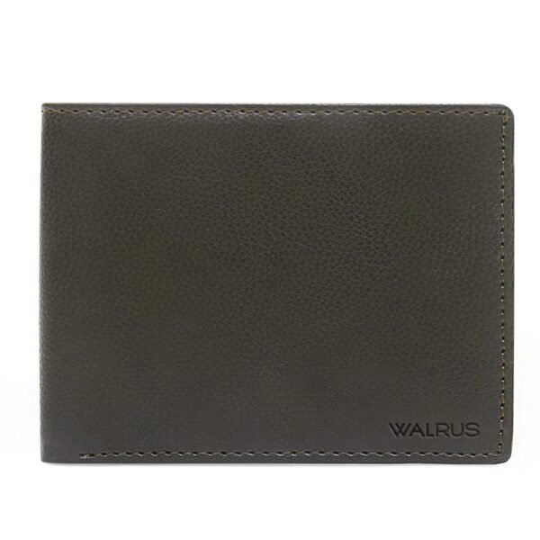 Walrus Brown Color Nature Friendly Vegan Leather Bi Fold Bi Fold Men Wallet