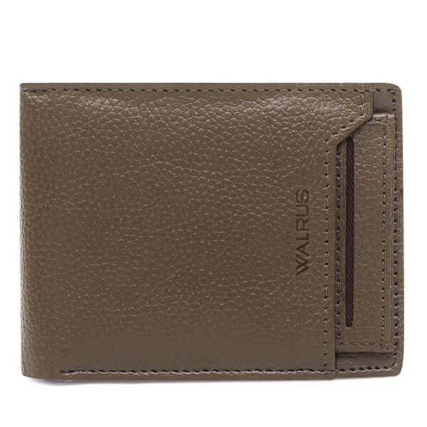 Walrus Tan Color Nature Friendly Vegan Leather Bi Fold Bi Fold Men Wallet