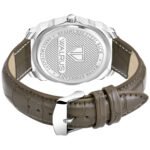 Walrus White Dial Analog Day Date Function Leather Strap Wrist Watch For Men