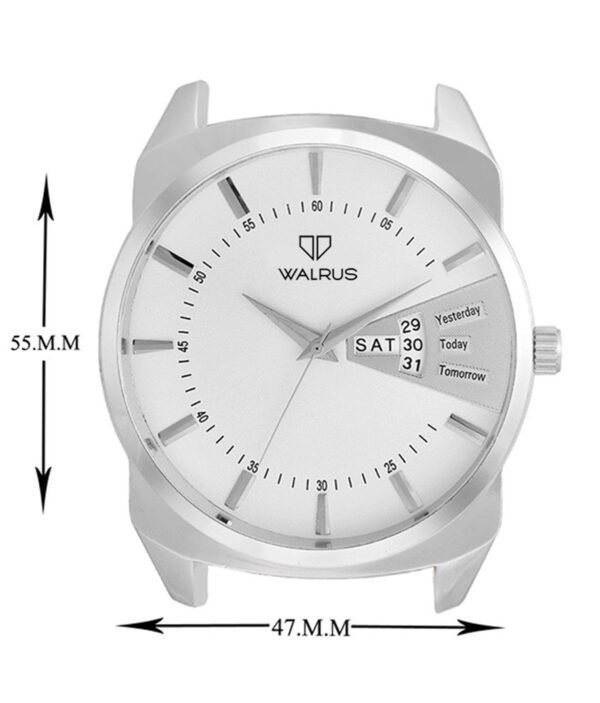 Walrus Invictus II Series White Dial Wrist Watch For Men With Day & Date Function