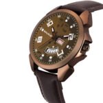 Walrus Invictus XXII Series Brown Dial Wrist Watch For Men With Day & Date Function