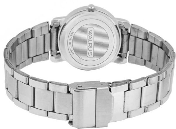 Walrus Silver Dial Analog Metal Chain Wrist Watch For Women