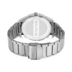 Walrus Silver Dial Analog Day Date Function Metal Chain Wrist Watch For Men With PUSH Button Lock