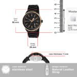 Walrus Black Dial Analog Leather Strap Wrist Watch For Men
