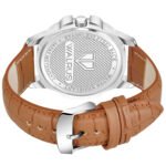 Walrus White Dial Analog Day Date Function Leather Strap Wrist Watch For Men