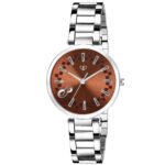 Walrus Alice VII Series Brown Dial Metallic Wrist Watch For Women