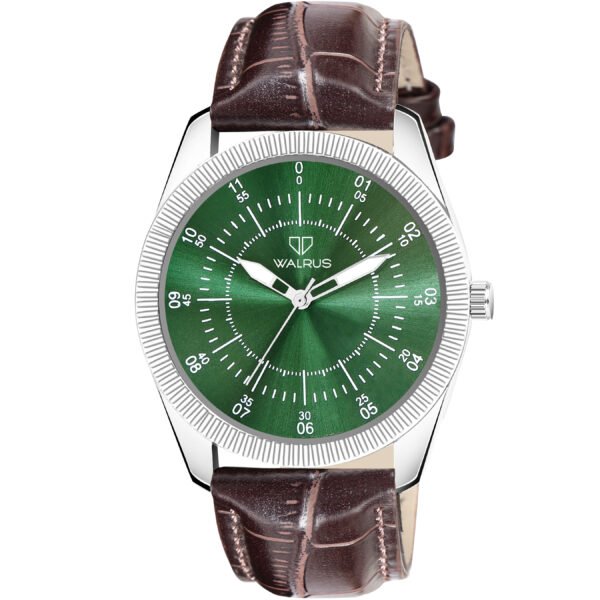 Walrus Green Analog Leather Strap Wrist Watch For Men