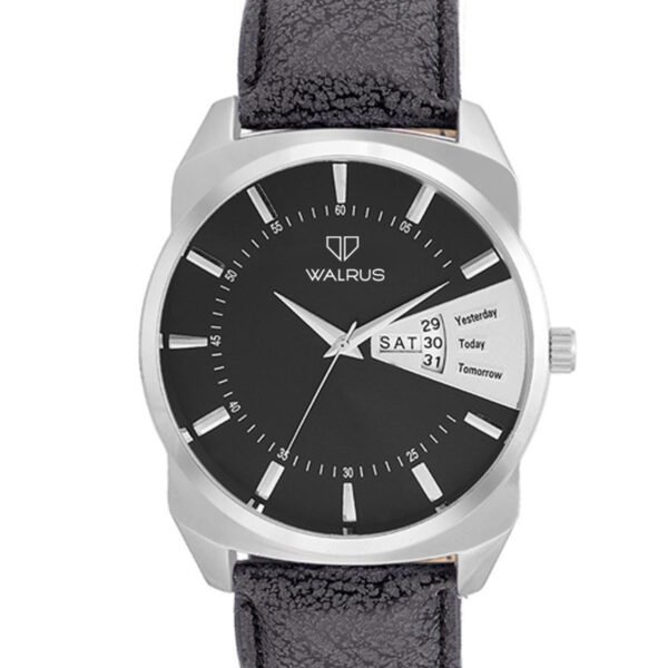 Walrus Invictus II Series Black Dial Wrist Watch For Men With Day & Date Function