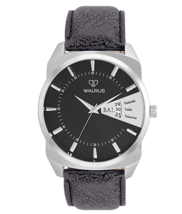 Walrus Invictus II Series Black Dial Wrist Watch For Men With Day & Date Function