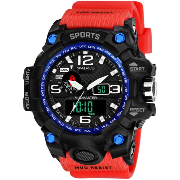 Walrus Blue Analog Digital Wrist Watch For Men