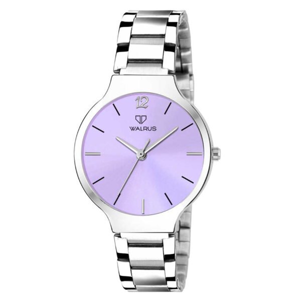 Walrus Alice IX Series Purple Dial Metallic Wrist Watch For Women