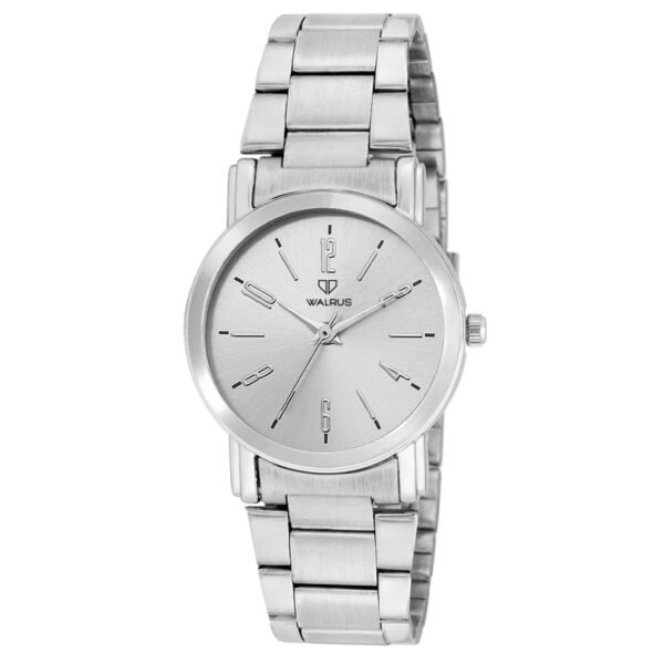 Walrus Silver Dial Analog Metal Chain Wrist Watch For Women