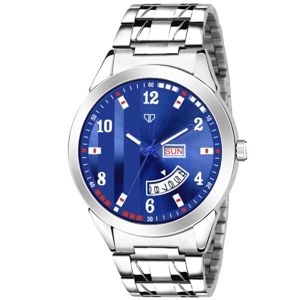 Walrus Invictus XXIII Series Blue Dial Men Metallic Wristwatch With Day & Date Function