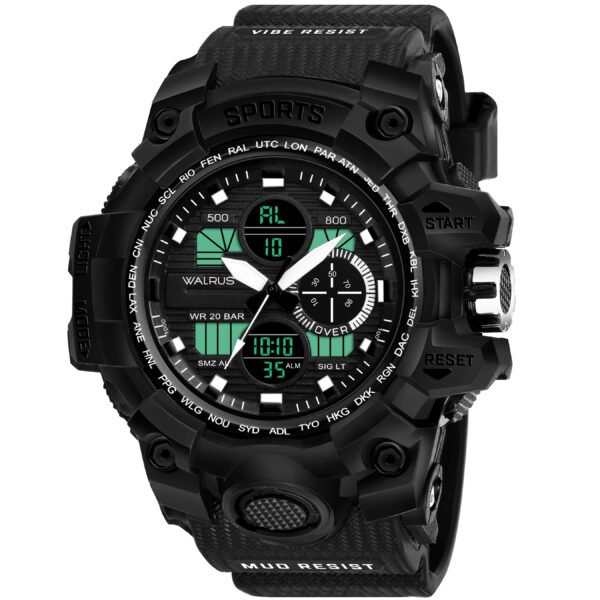 Walrus Black Analog Digital Wrist Watch For Men