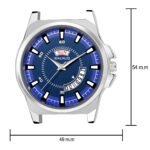 Walrus Blue Dial Analog Date Date Leather Strap Wrist Watch For Men