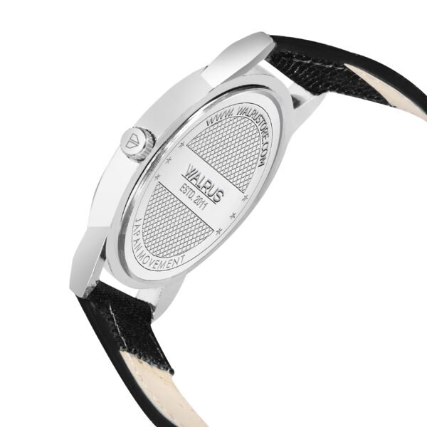 Walrus Black Dial Analog Leather Strap Wrist Watch For Men