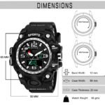 Walrus Silver Analog Digital Wrist Watch For Men