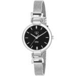 Walrus Black Dial Analog Metal Chain Wrist Watch For Women