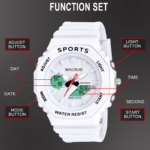 Walrus White Analog Digital Wrist Watch For Men