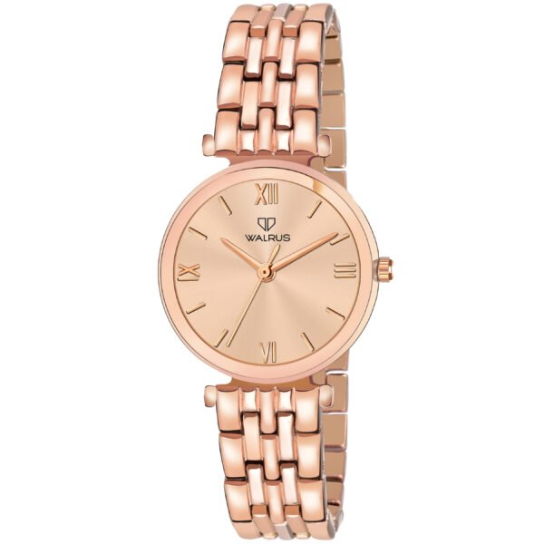 Walrus Elite XVII Series Rose Gold Dial Premium Wrist Watch For Women