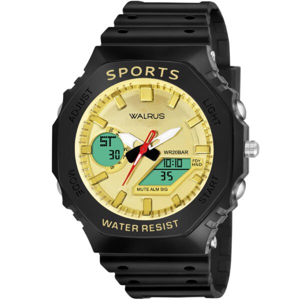 Walrus Black Analog Digital Wrist Watch For Men