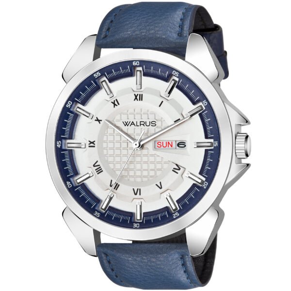 Walrus Invictus XXXII Series Blue Dial Wrist Watch For Men With Day & Date Function