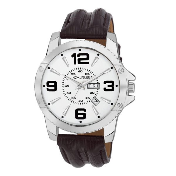 Walrus Zed Series Silver Dial Wrist Watch For Men With Day & Date Function