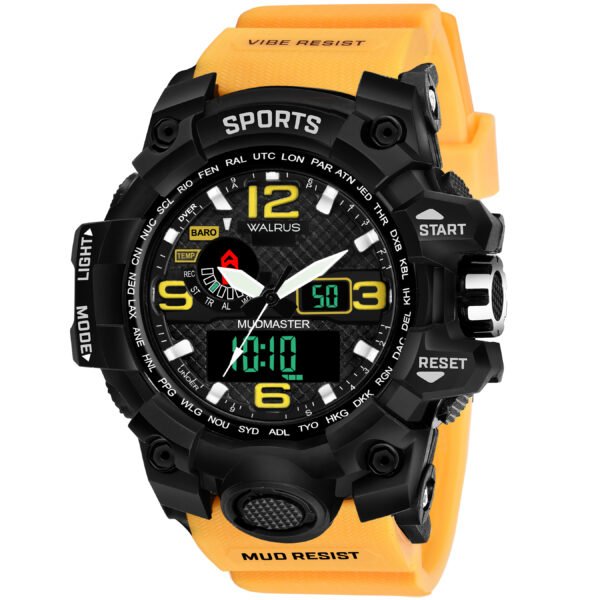 Walrus Black Analog Digital Wrist Watch For Men