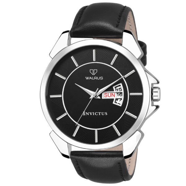 Walrus Invictus X Series Black Dial Wrist Watch For Men With Day & Date Function