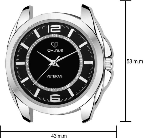 Walrus Black Dial Analog Metal Chain Wrist Watch For Men