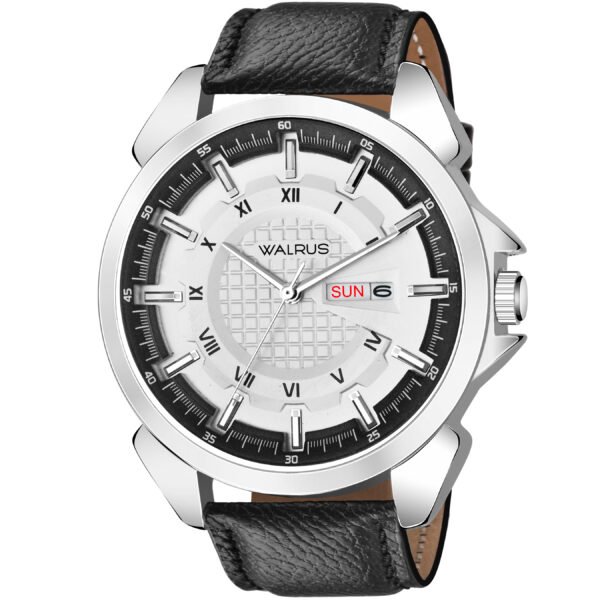 Walrus Invictus XXXII Series Black Dial Wrist Watch For Men With Day & Date Function