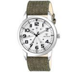 Walrus Silver Dial Analog Leather Strap Wrist Watch For Men