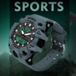 Walrus Silver Analog Digital Wrist Watch For Men