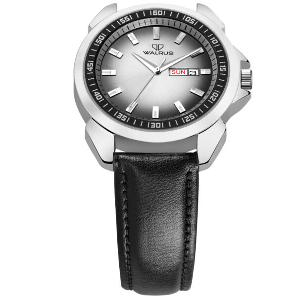 Walrus Invictus XXXI Series Black Dial Wrist Watch For Men With Day & Date Function